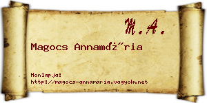 Magocs Annamária névjegykártya